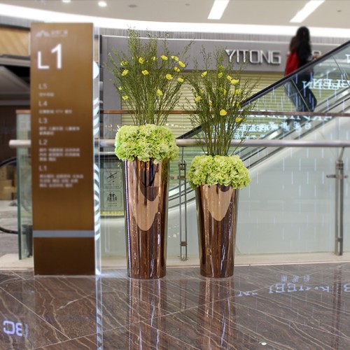 不锈钢金属圆形花盆 不锈钢金属圆形花盆