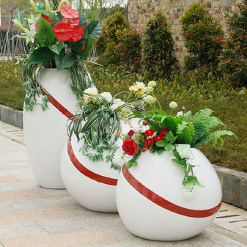玻璃钢异形花钵组合 玻璃钢异形花钵组合