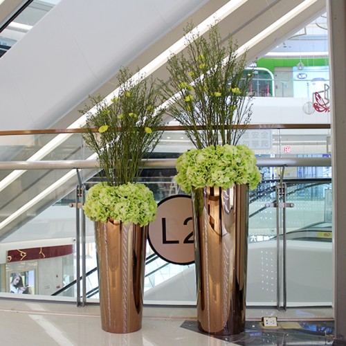 不锈钢金属圆形花盆 不锈钢金属圆形花盆