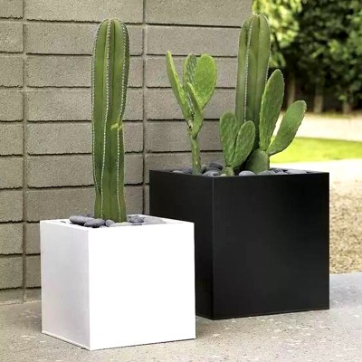 不锈钢方形花盆