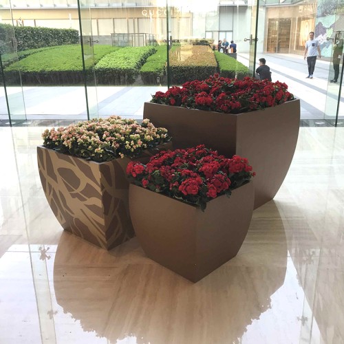 玻璃钢方口花箱 玻璃钢方口花箱