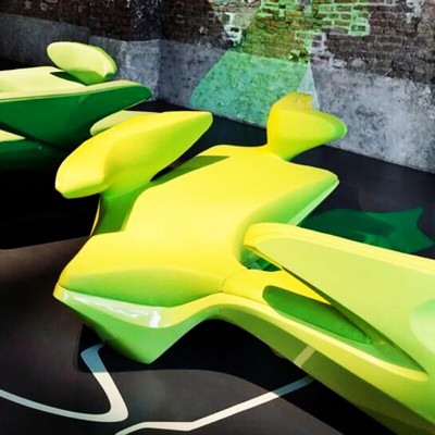 玻璃钢软包连体沙发