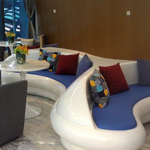 玻璃钢软包坡面座椅 玻璃钢软包坡面座椅