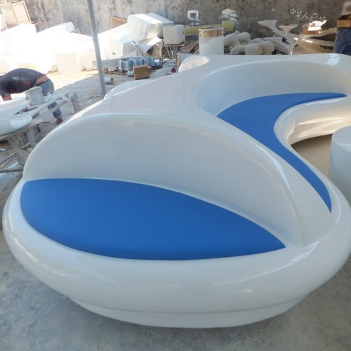 玻璃钢软包坡面座椅 玻璃钢软包坡面座椅