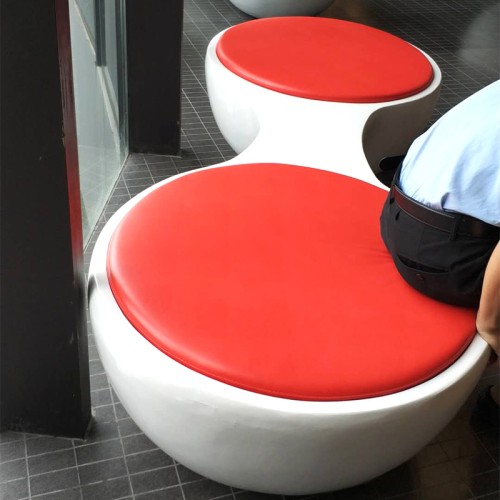 玻璃钢圆形连体坐凳 玻璃钢圆形连体坐凳