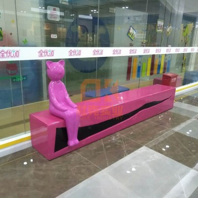 玻璃钢猫咪座椅