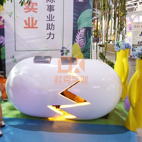 玻璃钢鸡蛋壳前台 玻璃钢鸡蛋壳前台