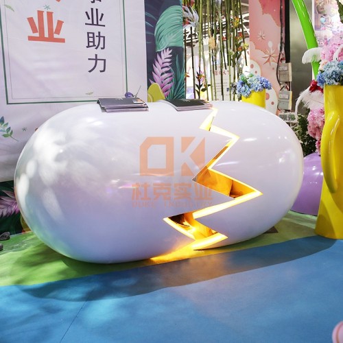 玻璃钢鸡蛋壳前台 玻璃钢鸡蛋壳前台