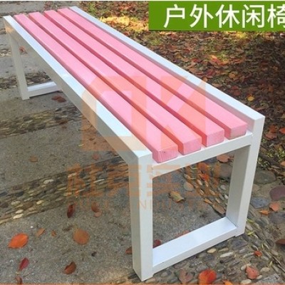 不锈钢户外休闲椅防腐木景观坐凳