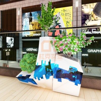 玻璃钢海洋菱形花盆