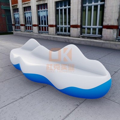 玻璃钢仿山水座椅