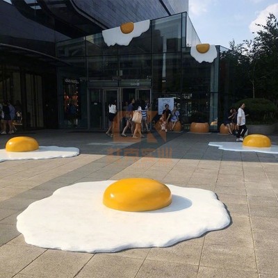 玻璃钢煎蛋坐凳