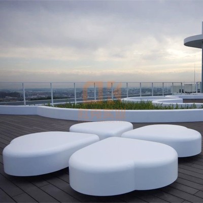 户外玻璃钢四叶草坐凳