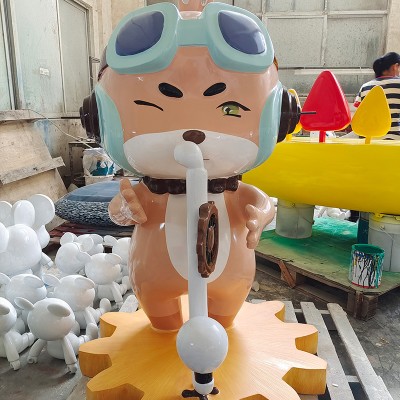 玻璃钢卡通雕塑原创IP形象艺术造型摆件