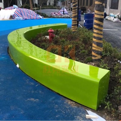户外玻璃钢长条坐凳园林景观座椅