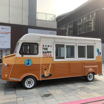 网红街景餐车户外艺术摆摊小吃车
