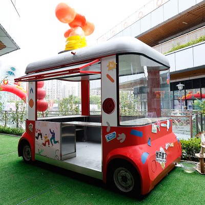 网红街景餐车商业街广场摆摊车