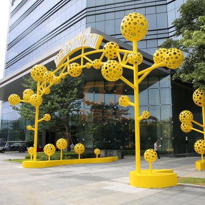 不锈钢门头雕塑