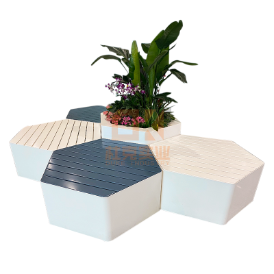 玻璃钢六边形坐凳