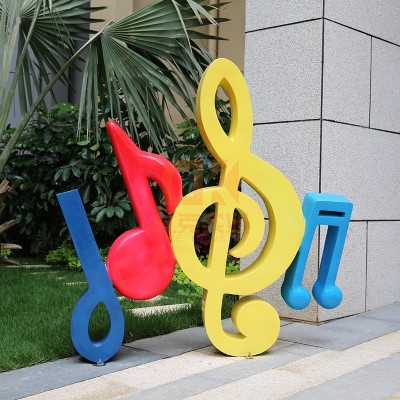 不锈钢音符雕塑摆件