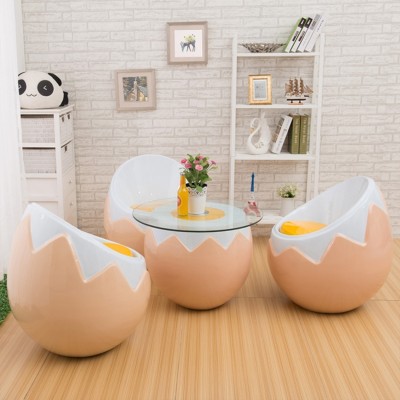 玻璃钢家具鸡蛋壳茶几座椅