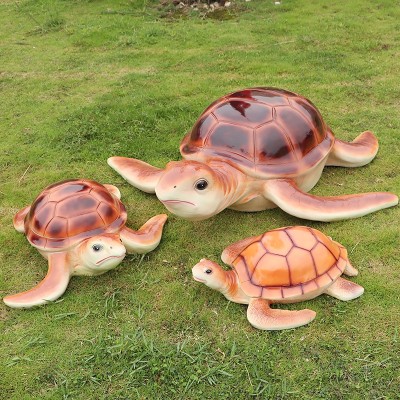 玻璃钢海洋雕塑水景动物海龟摆件
