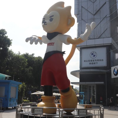 玻璃钢卡通猴子雕塑大型动物广场装饰IP摆件