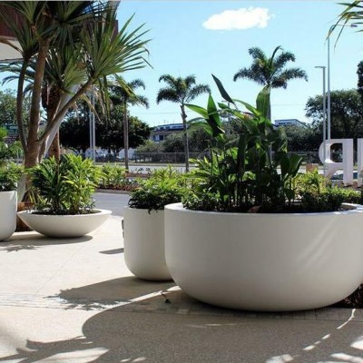 玻璃钢圆形花盆景观花钵