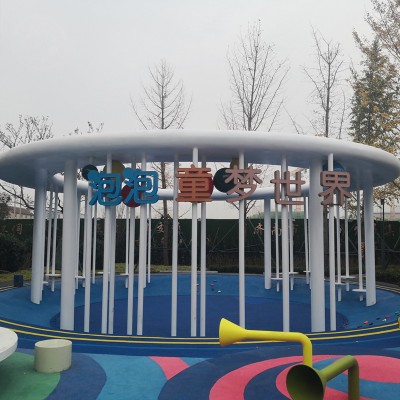 不锈钢圆环廊架金属景观凉亭雕塑