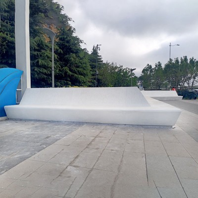 GRC混凝土异形树池坐凳UHPC水磨石座椅