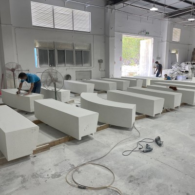 GRC混凝土异形坐凳UHPC景观座椅