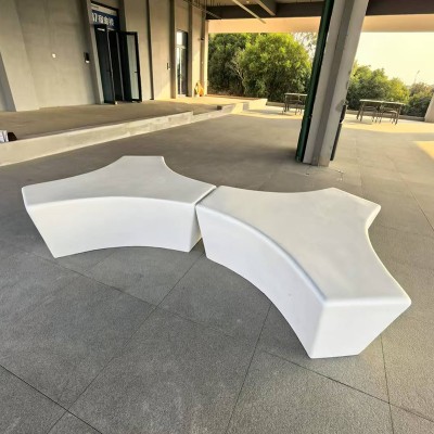 GRC混凝土异形坐凳UHPC造型Y字座椅