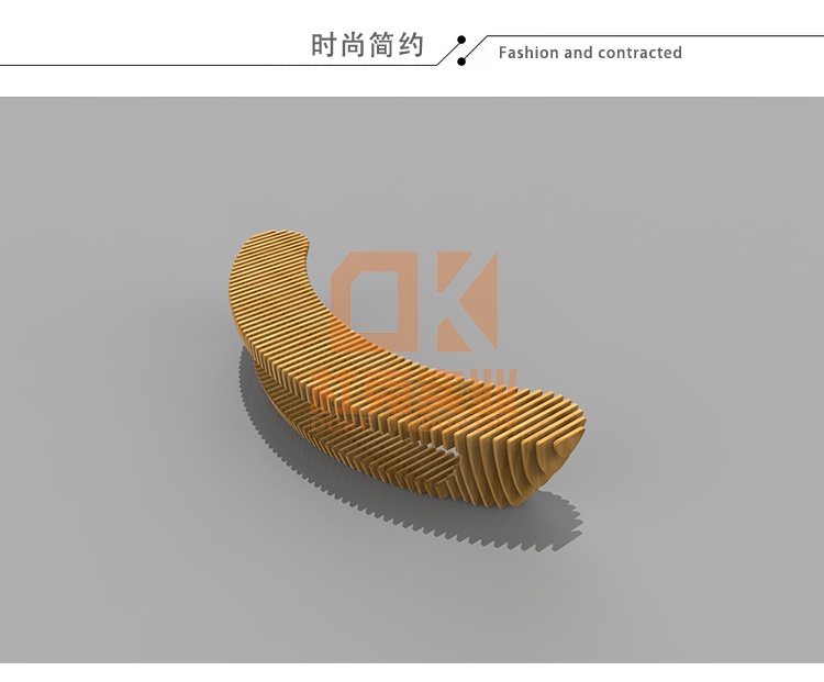 玻璃钢木艺切片座椅