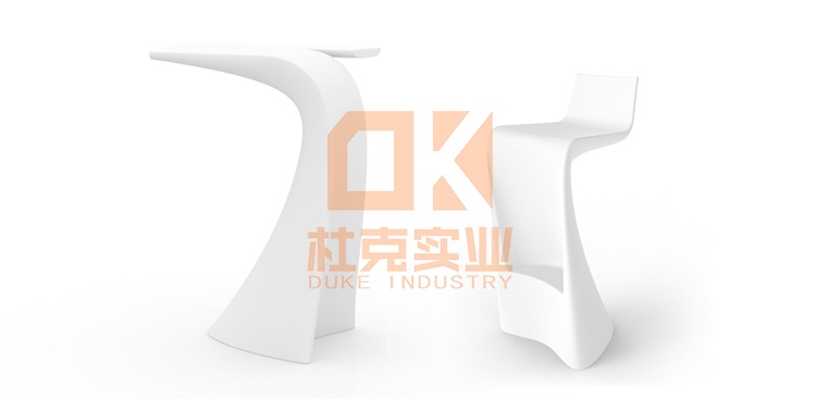 玻璃钢7型椅茶几