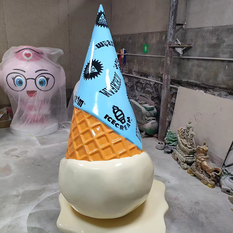 玻璃钢冰淇淋雕塑 玻璃钢冰淇淋雕塑