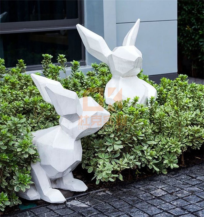 玻璃钢兔子动物造型雕塑