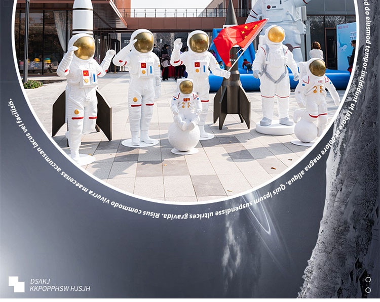 玻璃钢宇航员雕塑太空人物摆件