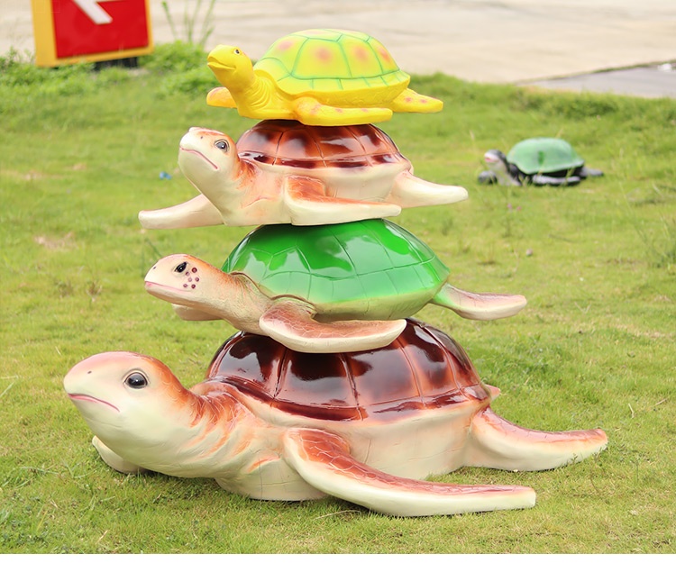 玻璃钢海洋雕塑水景动物海龟摆件