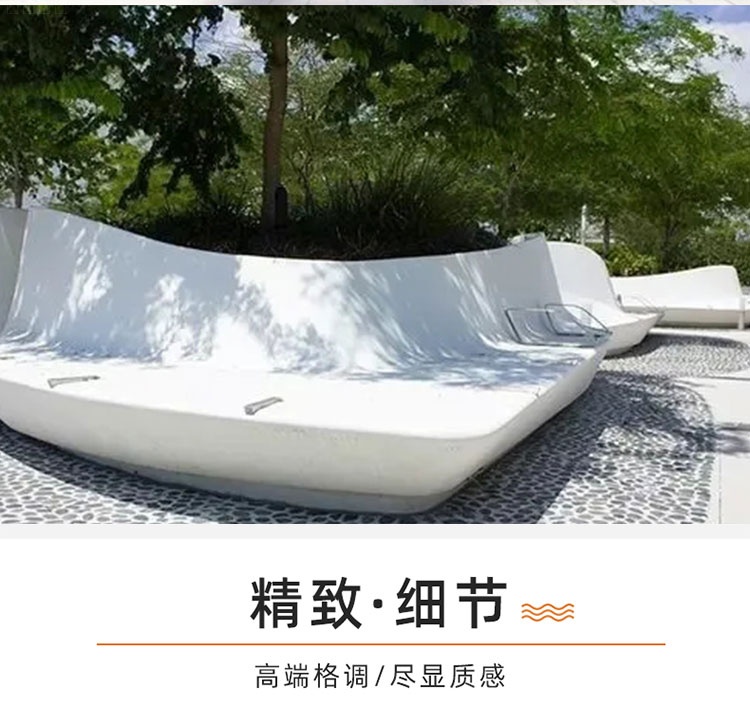 椭圆形GRC混凝土树池花坛种植池 椭圆形GRC混凝土树池花坛种植池