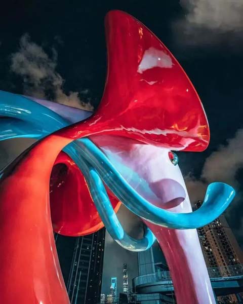 上海苏河湾万象天地-大型艺术景观雕塑装置!