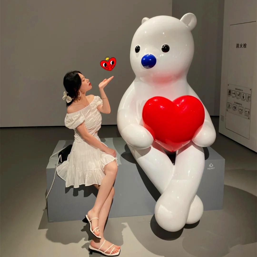 玻璃钢爱心雕塑景观造型艺术小品摆件 玻璃钢爱心雕塑景观造型艺术小品摆件