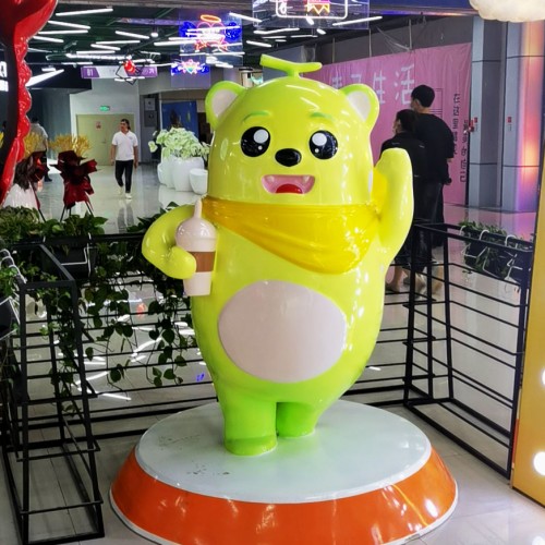 玻璃钢大型熊雕塑户外景观动物卡通艺术摆件 玻璃钢大型熊雕塑户外景观动物卡通艺术摆件