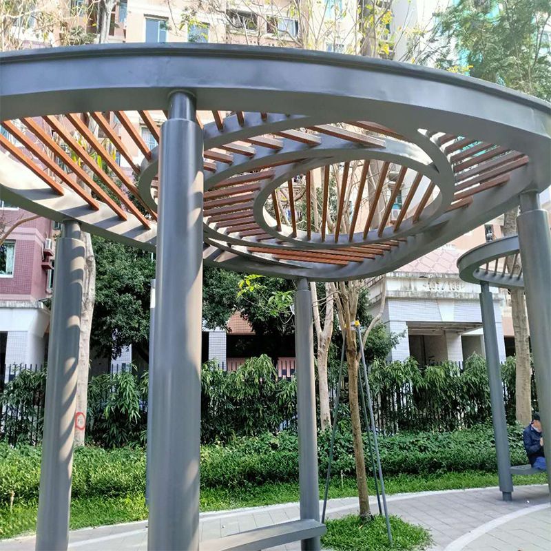 不锈钢异形公园廊架金属景观镂空亭子 不锈钢异形公园廊架金属景观镂空亭子