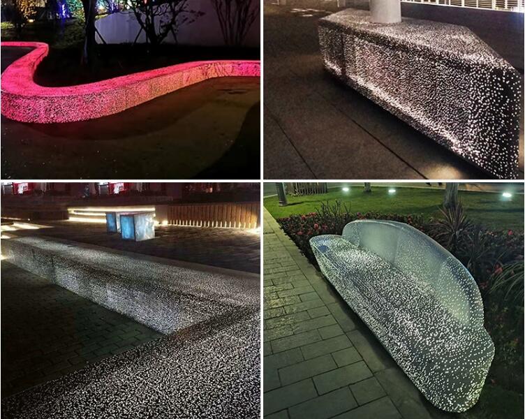 GRC发光混凝土树池坐凳户外景观花坛水泥座椅 GRC发光混凝土树池坐凳户外景观花坛水泥座椅