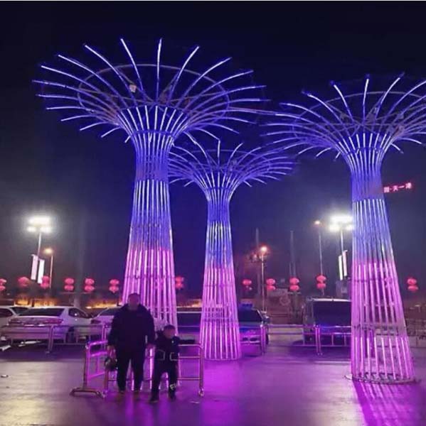 网红互动美陈梦幻发光树雕塑摆件 网红互动美陈梦幻发光树雕塑摆件