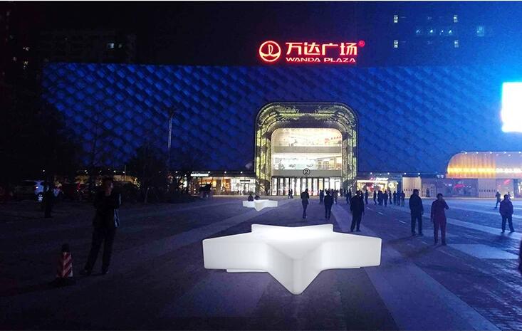 网红发光五角星摆件互动美陈打卡摆件 网红发光五角星摆件互动美陈打卡摆件