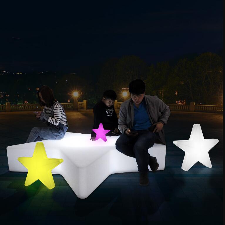 网红发光五角星摆件互动美陈打卡摆件 网红发光五角星摆件互动美陈打卡摆件