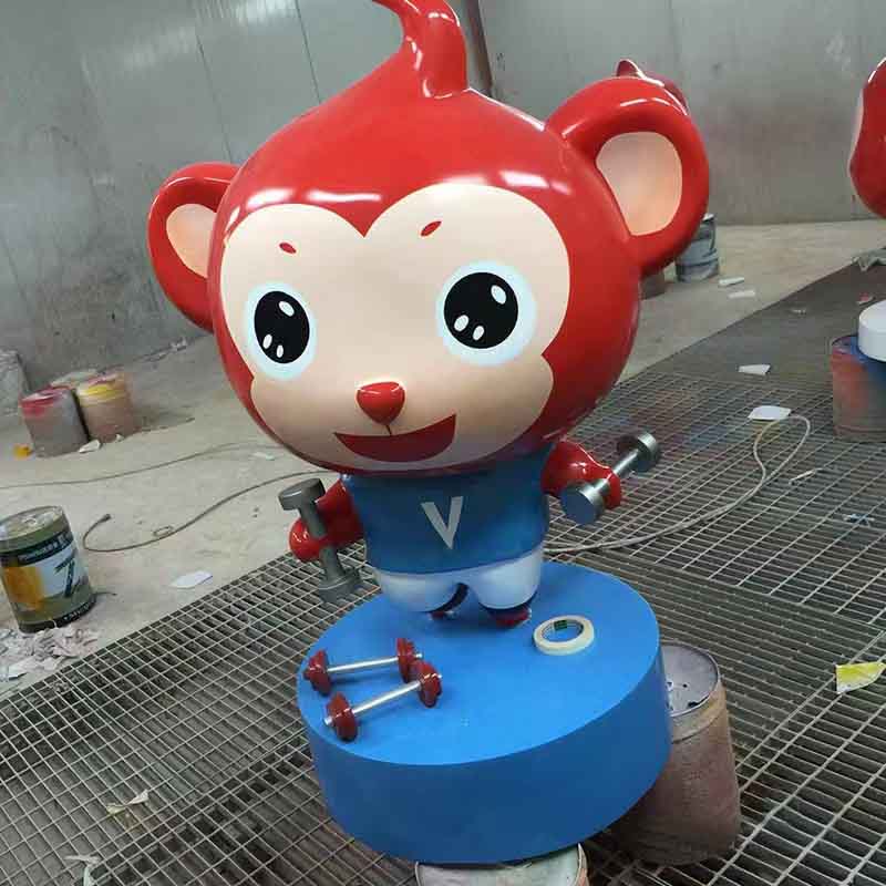 玻璃钢卡通猴子雕塑美陈艺术景观摆件 玻璃钢卡通猴子雕塑美陈艺术景观摆件