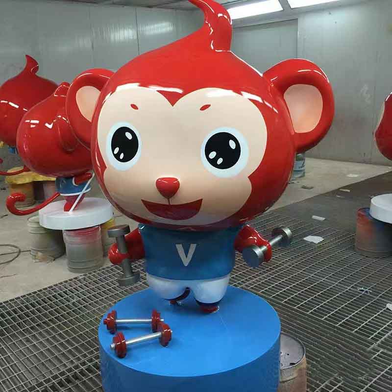 玻璃钢卡通猴子雕塑美陈艺术景观摆件 玻璃钢卡通猴子雕塑美陈艺术景观摆件