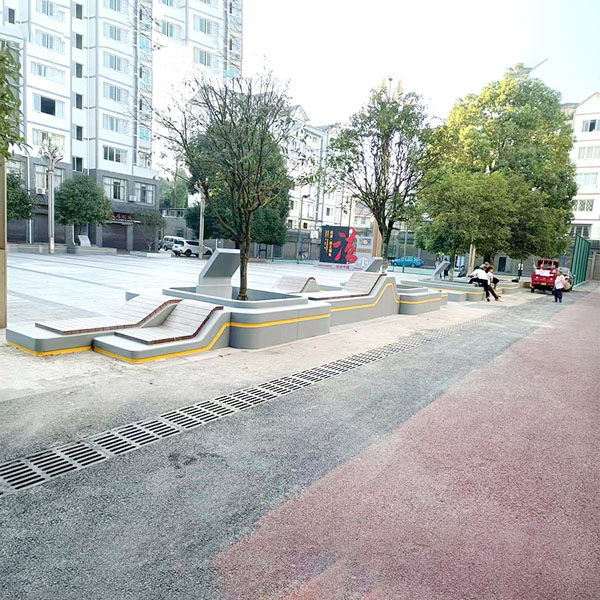 GRC混凝土树池坐凳UHPC泰科石水磨石座椅 GRC混凝土树池坐凳UHPC泰科石水磨石座椅